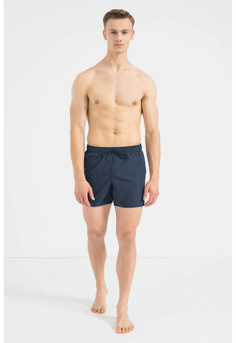 Pantaloni scurti de baie cu snur in talie, Bleumarin