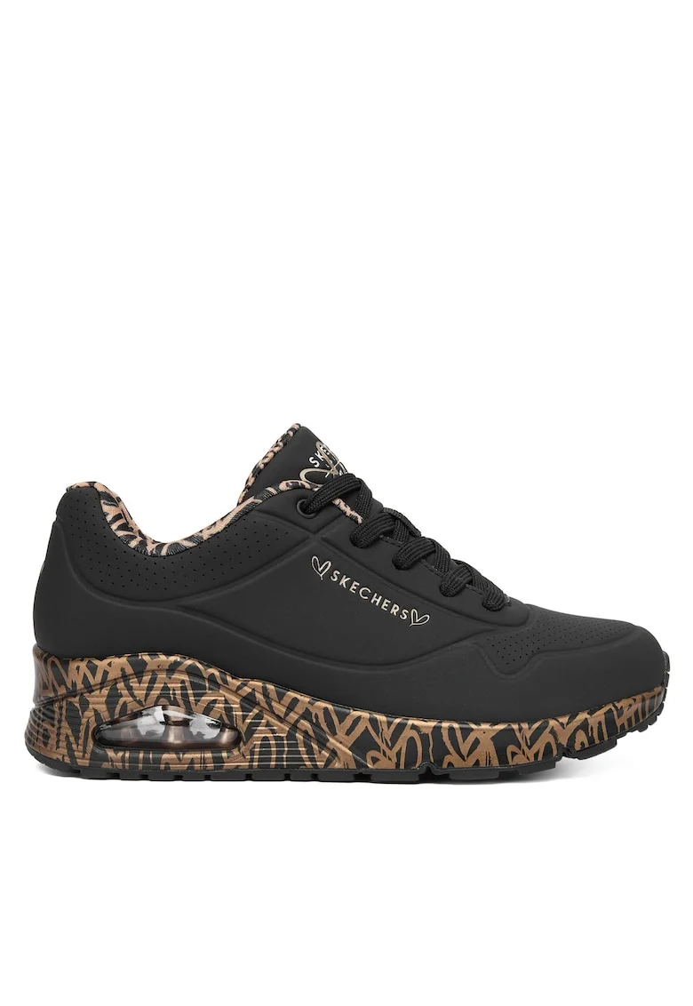 Pantofi sport dama  model Uno 155506, negru, piele ecologica,