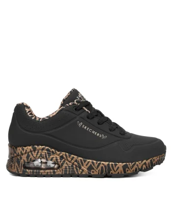 Pantofi sport dama  model Uno 155506, negru, piele ecologica,