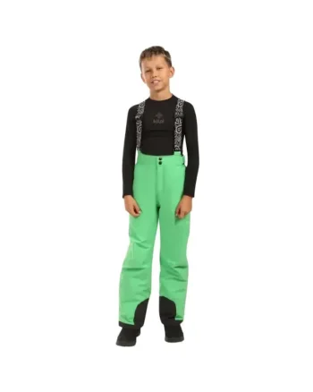 Pantaloni schi  Mimas, Verde, Reglabili, Mansete anti-zapada,