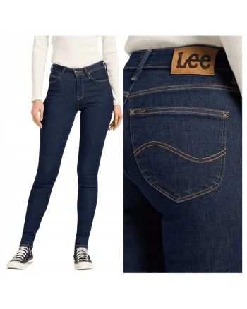 Blugi Dama,  Scarlett High, Skinny Fit, Talie Inalta, Fermoar, Lungi, 5 Buzunare, Bumbac, W27-L31 US, Albastru