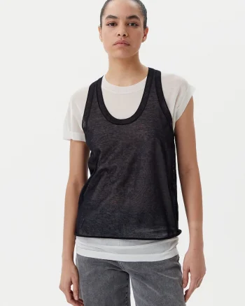 Top dama  105152 A2LS, negru, alb