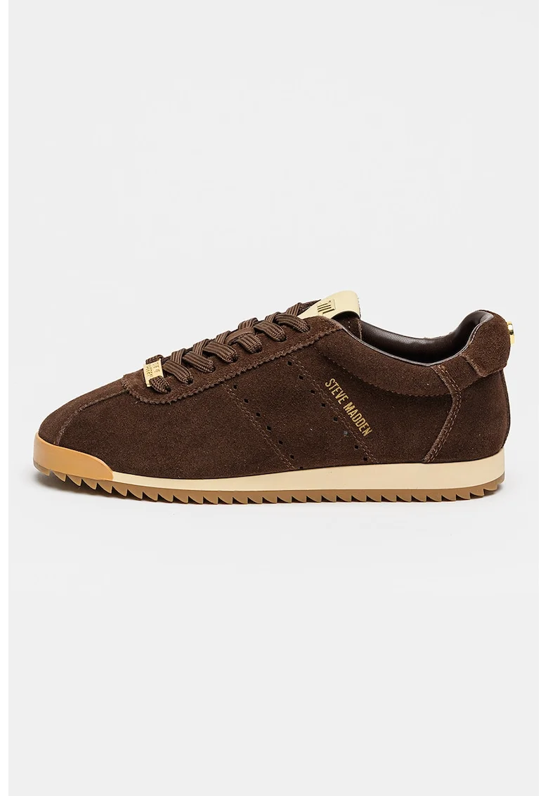 Pantofi Mirage sport de piele intoarsa, Maro inchis