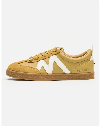 Pantofi sport Degree cu garnituri din piele intoarsa, Galben mustar