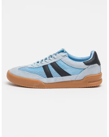 Pantofi sport Verdict cu garnituri din piele intoarsa, Negru/Albastru prafuit/Albastru lavanda