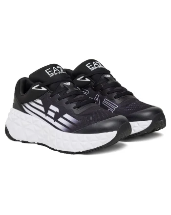 Pantofi sport barbati  alergare, textil, Alb/Negru