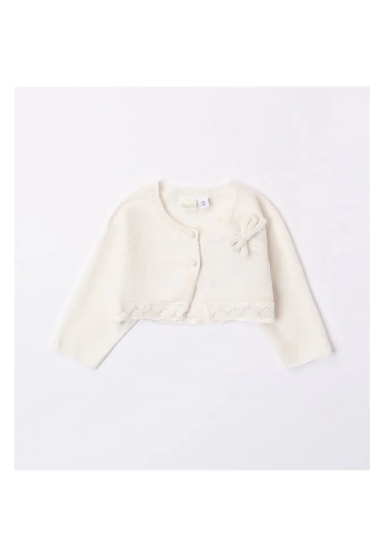 Cardigan pentru fetite I Do, 4.7254, Alb Nature