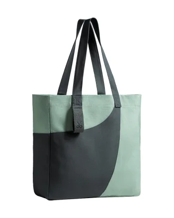 Geanta tote unisex Meclo, Negru/Verde sparanghel