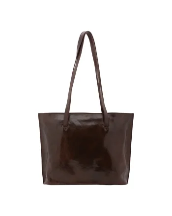 Geanta tote de piele, Maro inchis