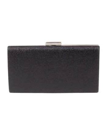 Geanta cu aspect stralucitor Minaudiere, Negru