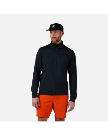 Bluza sport  MID LAYER STRETCH JKT, cu fermoar, pentru barbati, culoare negru, Negru