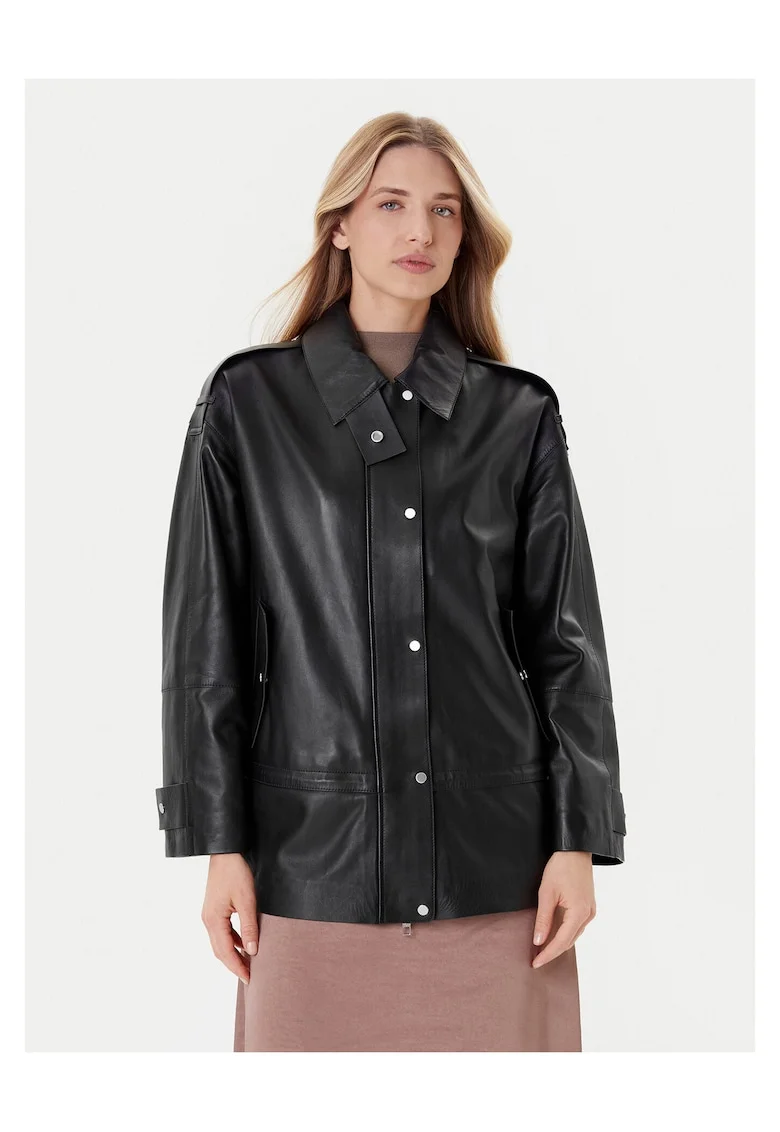Jacheta de piele de dama  negru,