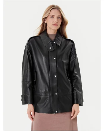 Jacheta de piele de dama  negru,