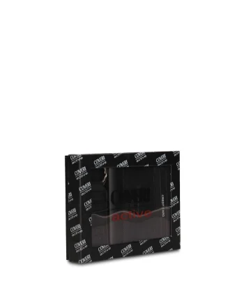 , Set de portcart de piele si breloc Novaris Ultra - 2 piese, Negru