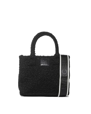 Geanta cu maner si logo Solara Chic, Negru