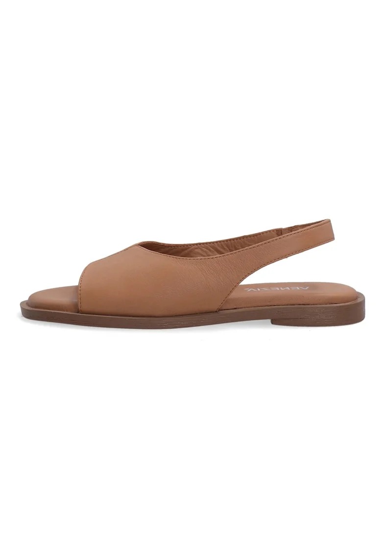 Sandale slingback din piele
