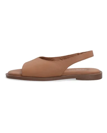 Sandale slingback din piele