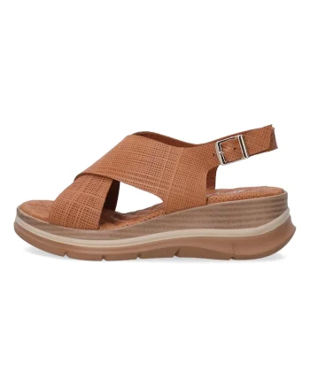 Sandale din piele cu talpa wedge