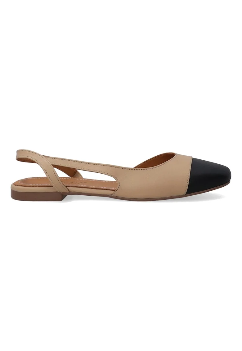 Sandale din piele cu model colorblock