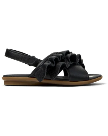 Sandale slingback din piele Right Twins, Negru