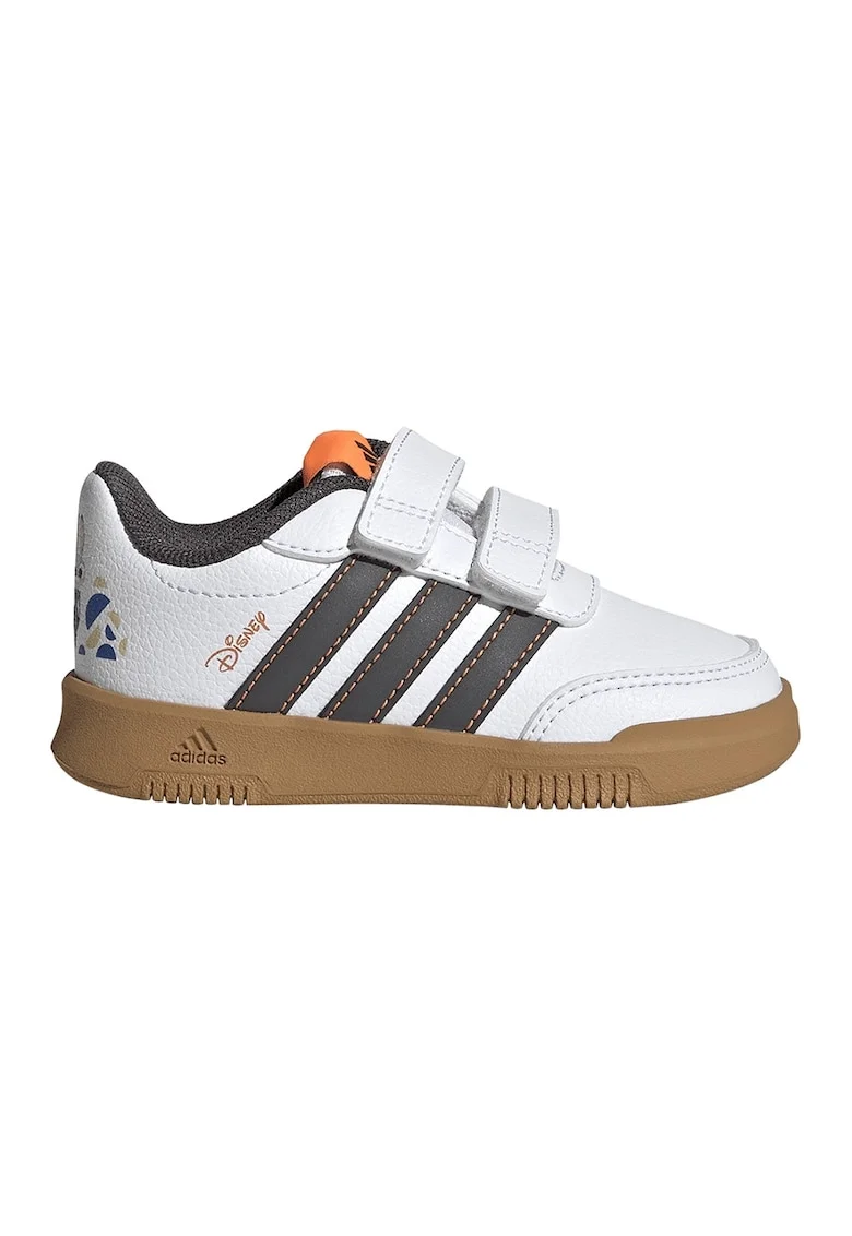 Pantofi sport Tensaur Zootopica din piele ecologica cu velcro, Maro inchis/Alb optic/Caramel