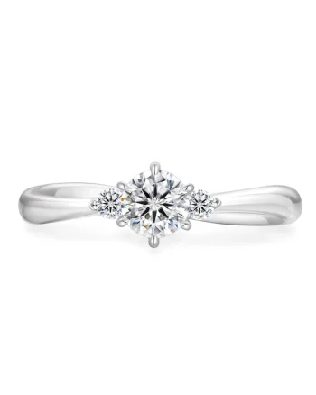 Inel de Logodna  cu Moissanite, Argint 925, pentru femei, Argintiu sclipicios