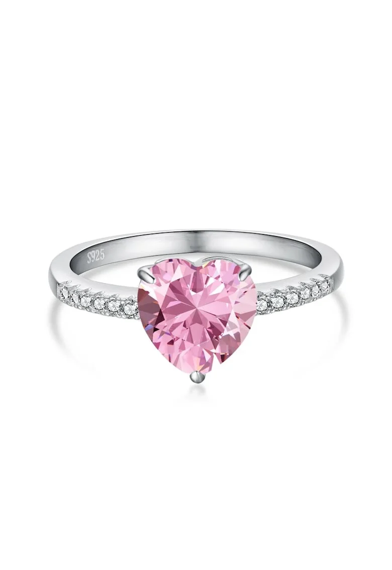 Inel Amore Pink, Argint cu Zirconiu Roz