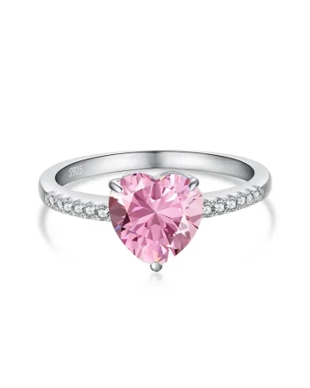 Inel Amore Pink, Argint cu Zirconiu Roz