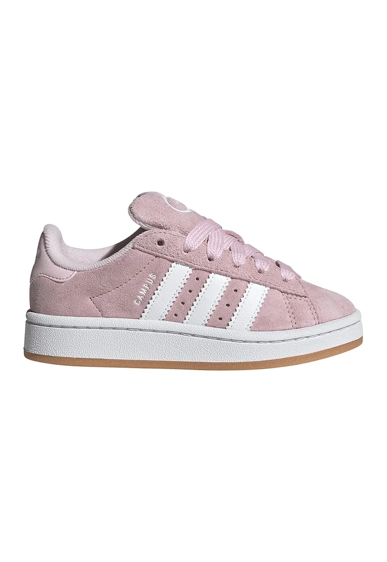 Pantofi sport Campus 00s din piele intoarsa, Alb/Roz pastel/Roz prafuit