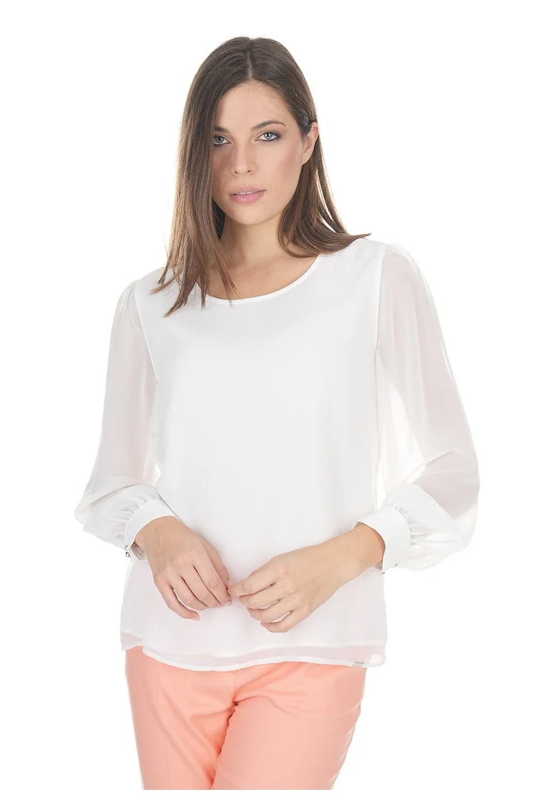Bluza alba din sifon