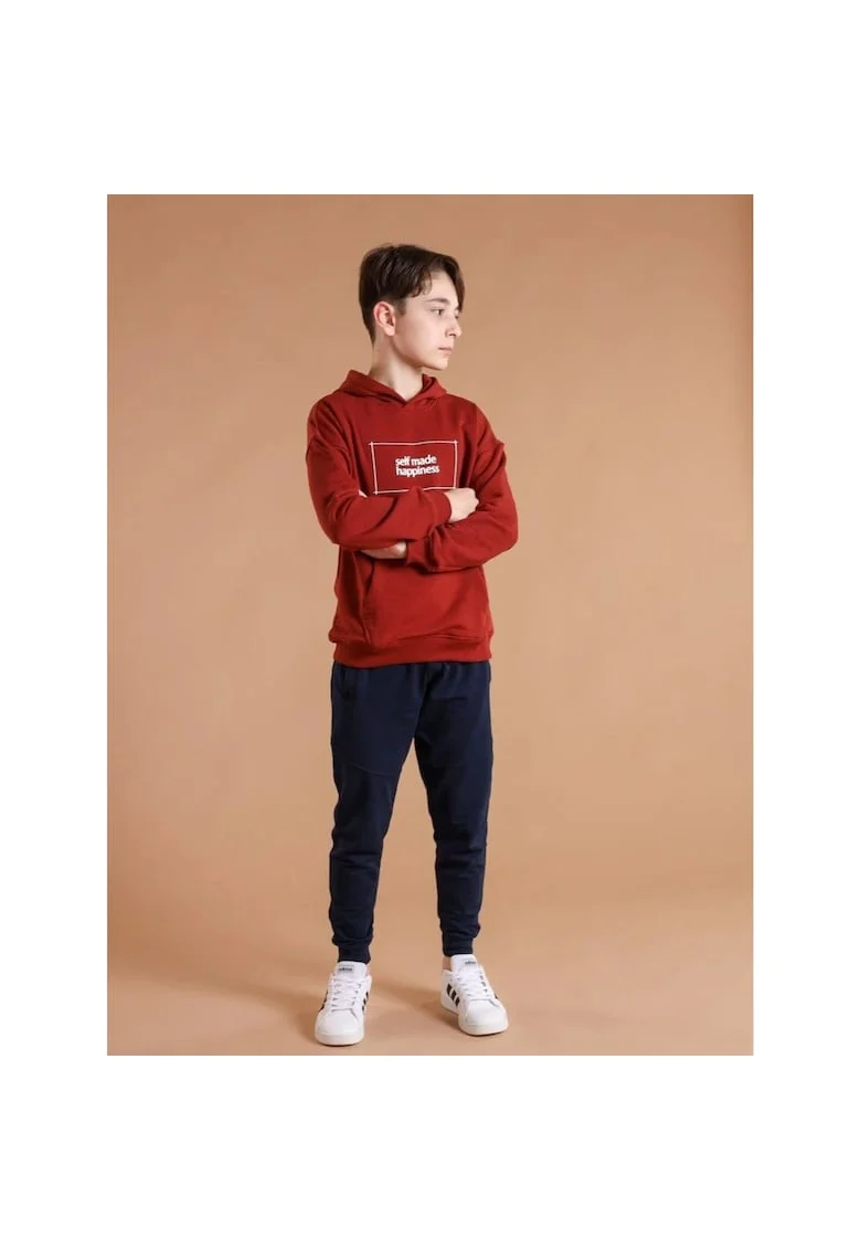Pantaloni baieti din bumbac, cu sireturi, Albastru