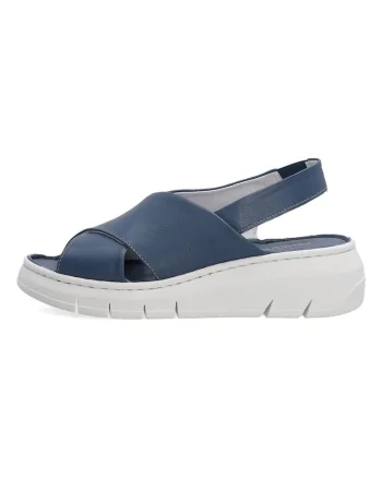 Sandale wedge din piele fara inchidere