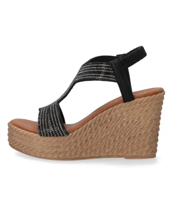 Sandale wedge cu cristale