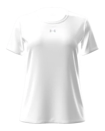 Tricou cu decolteu la baza gatului si logo discret, Alb optic