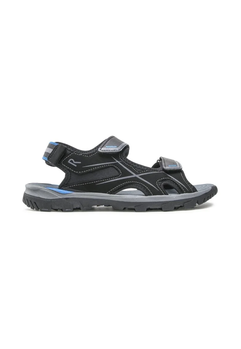 Sandale barbati,  300623, Piele ecologica, Bleumarin