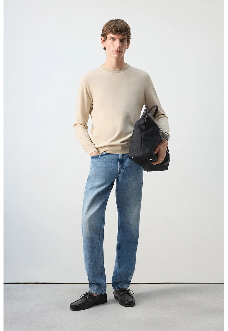Blugi relaxed fit, Albastru