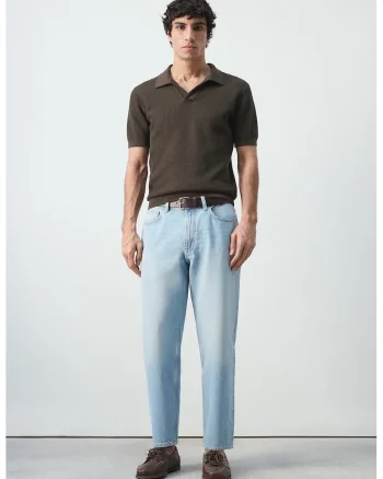 Blugi crop Sammy, Albastru deschis