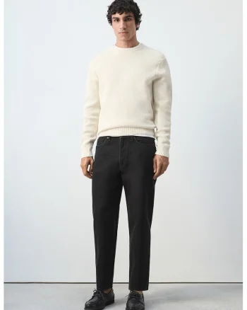 Blugi relaxed fit cu talie medie, Gri antracit