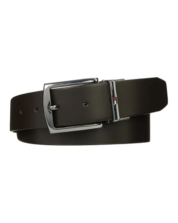Curea de piele cu design reversibil Denton, Negru
