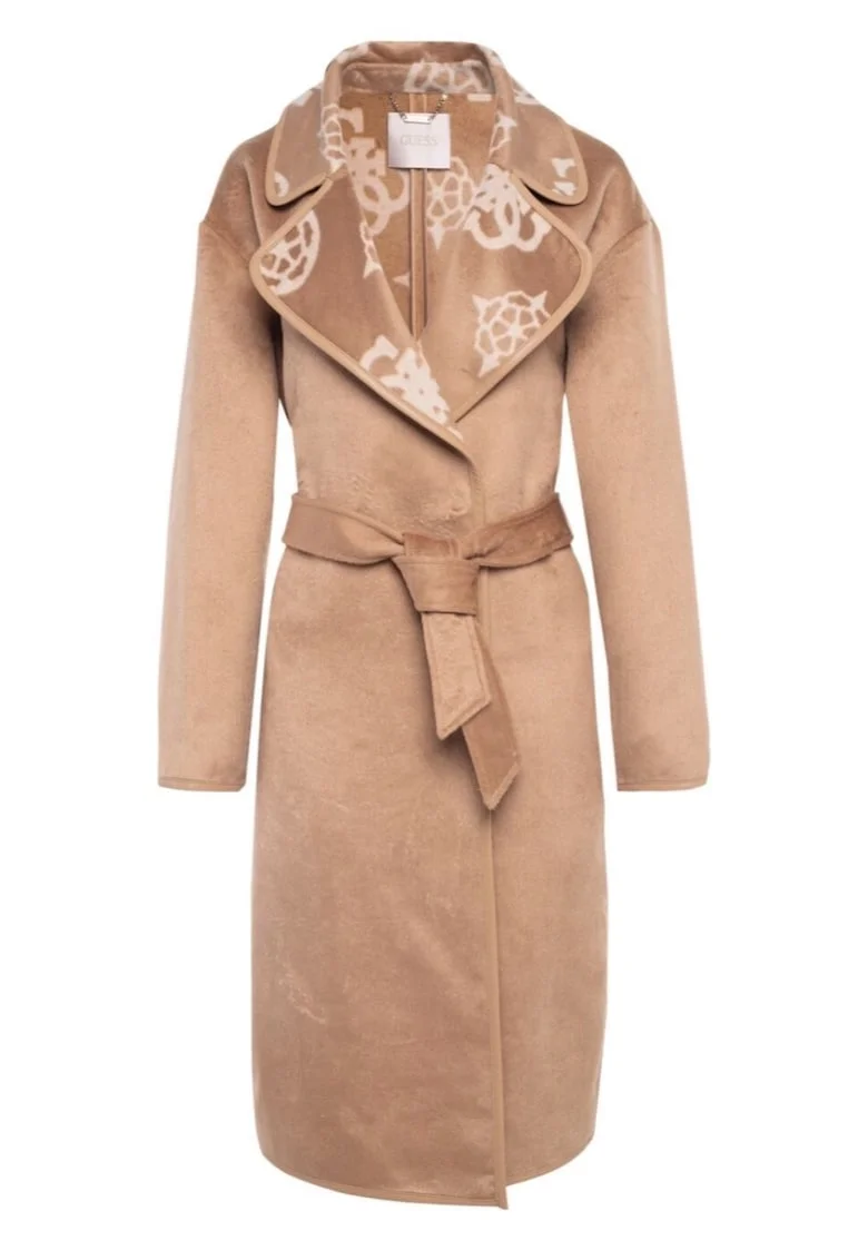 Palton Dama,  Maro, Logo Printat 2271, Maro camel