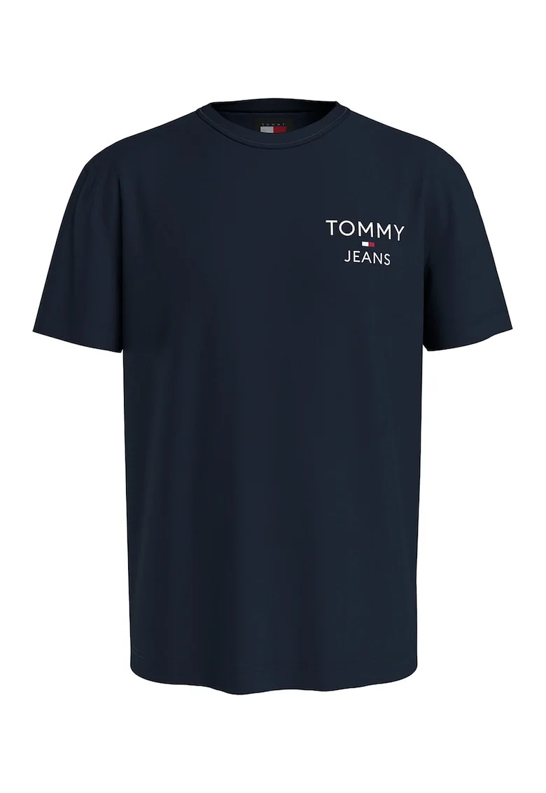 Tricou cu logo brodat pe piept, Albastru ultramarin