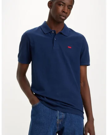 Tricou polo slim fit Housemark, Bleumarin