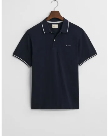 Tricou polo barbati,  Albastru Inchis, Logo Brodat, Regular Fit 2316, Albastru inchis