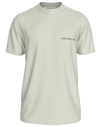 Tricou cu imprimeu logo, Alb fildes