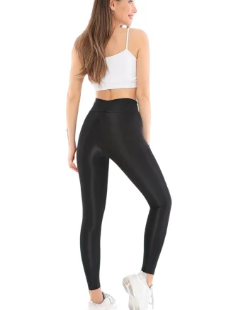 Colanti Dama, Talie inalta cu banda lata, Negru, Poliester, Negru