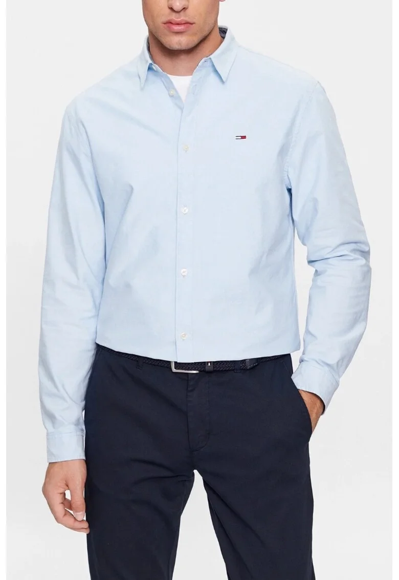 Camasa Barbati,  Classic Fit, Bumbac, Albastru deschis, Albastru deschis