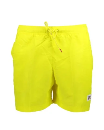 Pantaloni de baie barbati,  Galben, Logo Galben