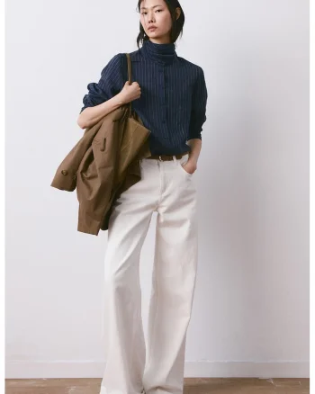 Bluza vaporoasa cu dungi, Bleumarin