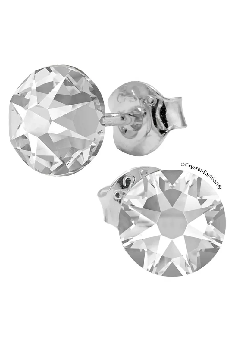 Cercei Argint 925 cu cristale Swarovski® Xilion Rose 6mm surub