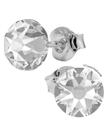 Cercei Argint 925 cu cristale Swarovski® Xilion Rose 6mm surub